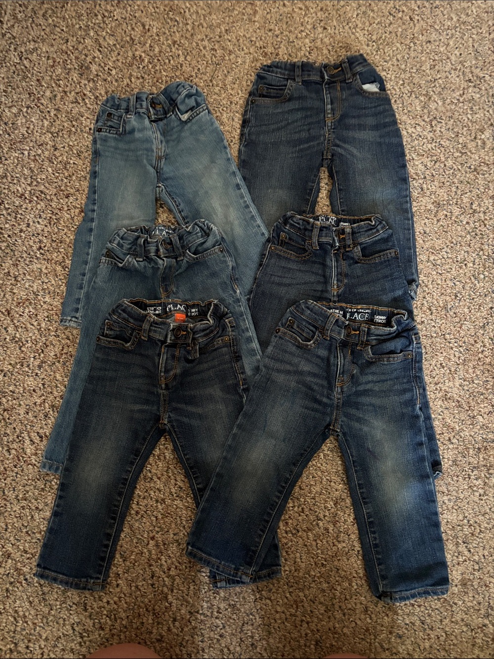 Bundle of Six Toddler Blue Jeans